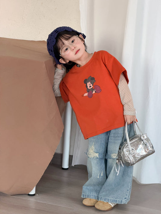 Children's Boys Cute Top Polka Dot Real Two Children's T-shirt