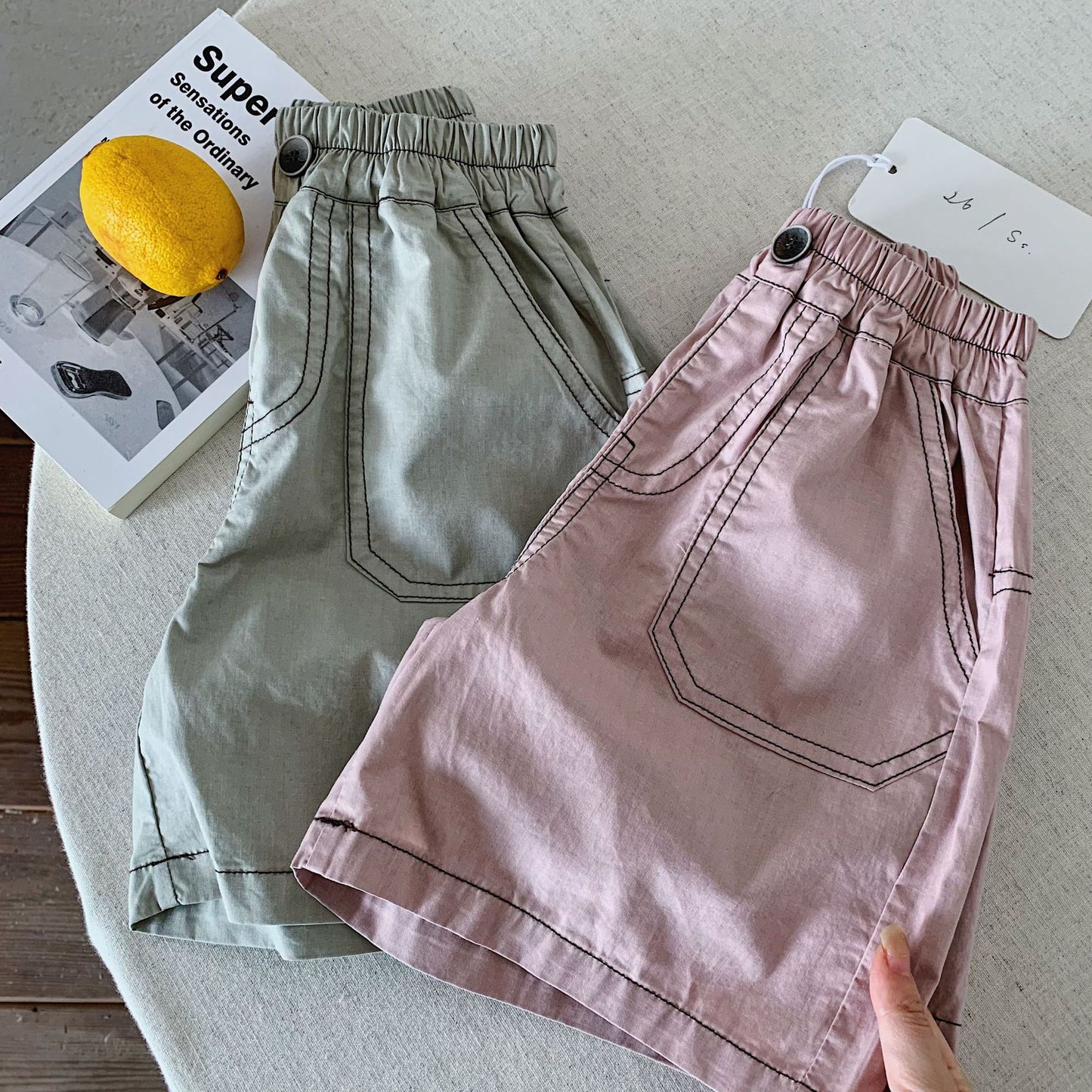 Children's Shorts Summer Boys Bright Line Loose Children's Pants