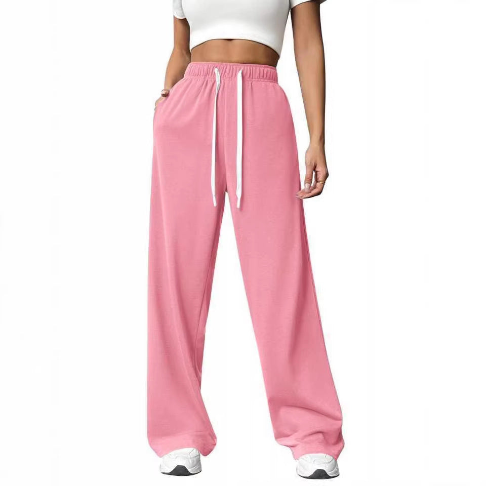 Women's Loose Straight Wide Leg Exercise Casual Pants