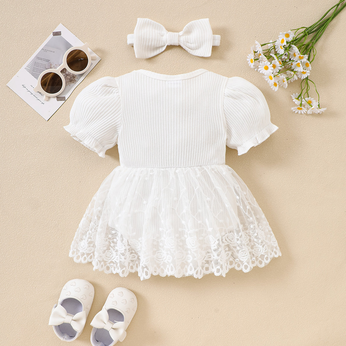 Infant Toddler Romper Summer Sunken Stripe Solid Color Bud Short Jumpsuit, Climbing Suit