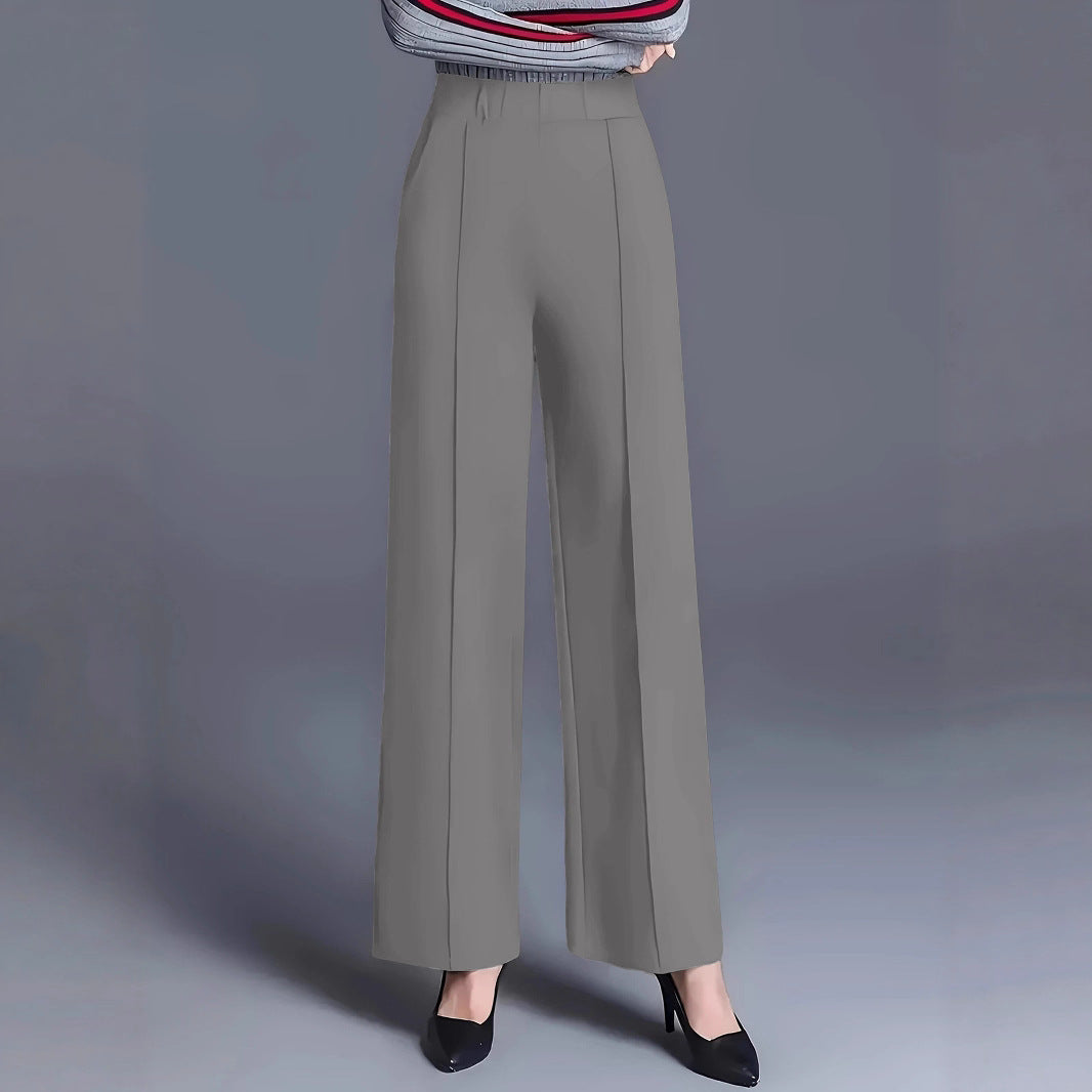 Women's Solid Color Wide Leg High Waist Loose Casual Pants