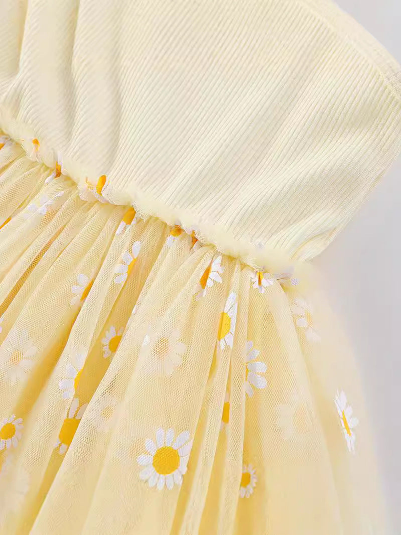 Summer Straps Tulle Skirt Little Daisy Children's Dress
