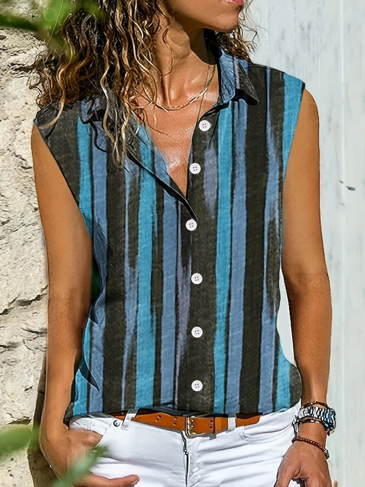 Cool Women's Fashion Printed Button Clothes Cardigans