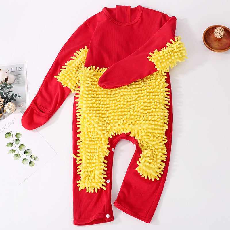 Women's & Men's Mop Pure Cotton Jumpsuit Clothes Comfortable Jumpsuit, Climbing Suit