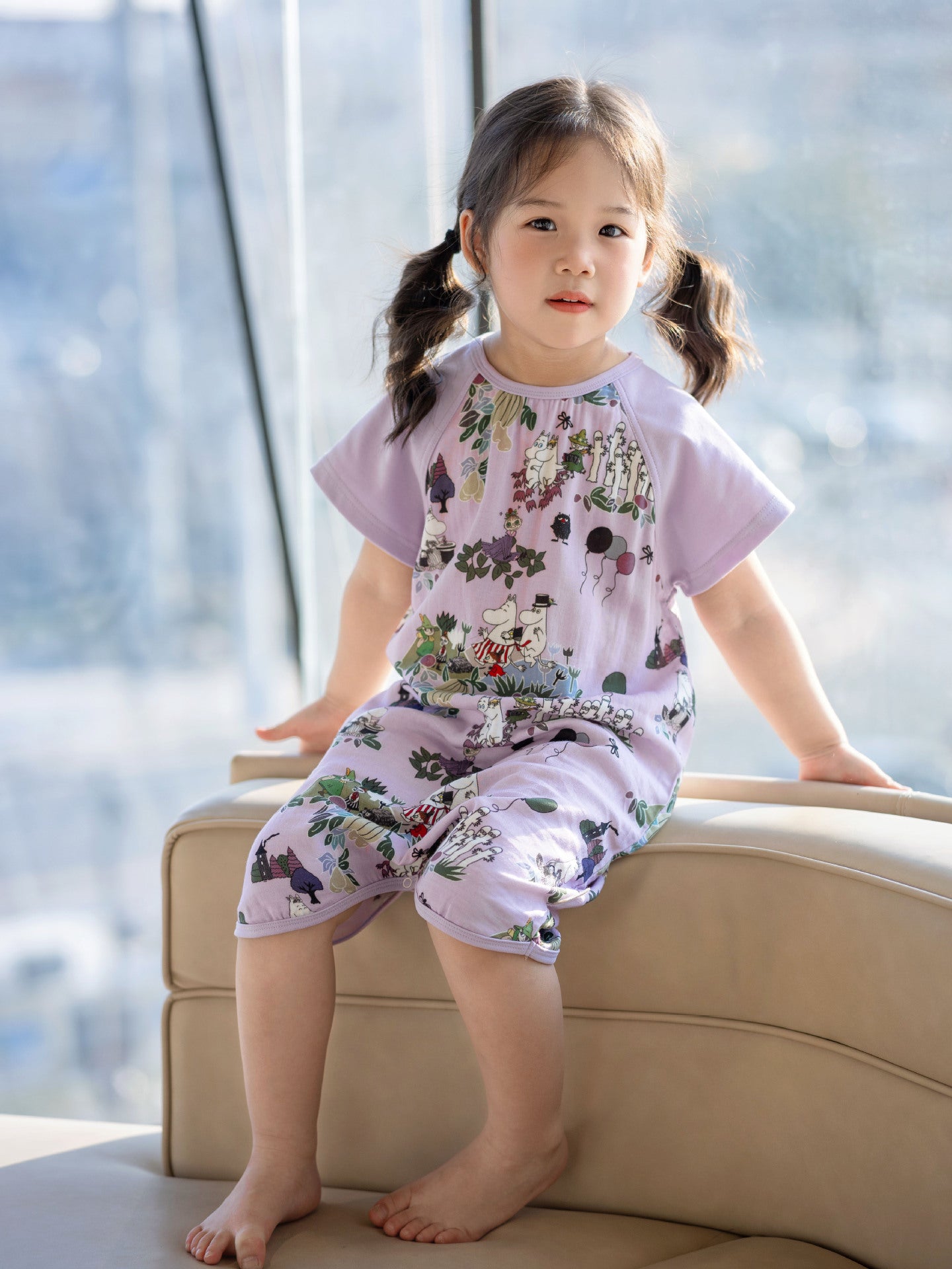 Bamboo Fiber Cool Gauze Summer Clothing Home Parent-child Outfit