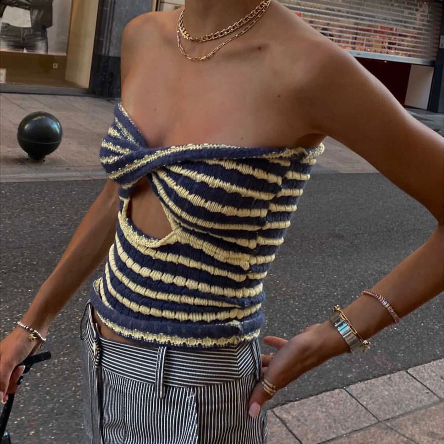 Women's Suspender Bra Vacation Sexy Stripes For Small Vest/suspenders/tube Top