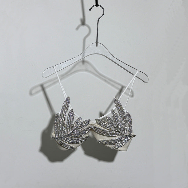 Women's Diamond Three-dimensional Leaf Camisole Sexy Slim Fit Small Vest/suspenders/tube Top