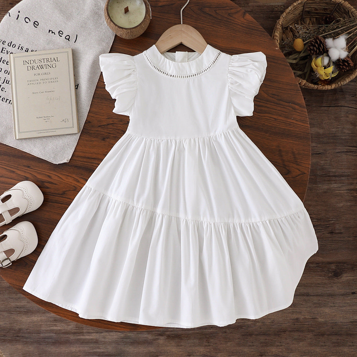 Children's Summer Fashionable Clothing Casual Puff Sleeve Children's Dress