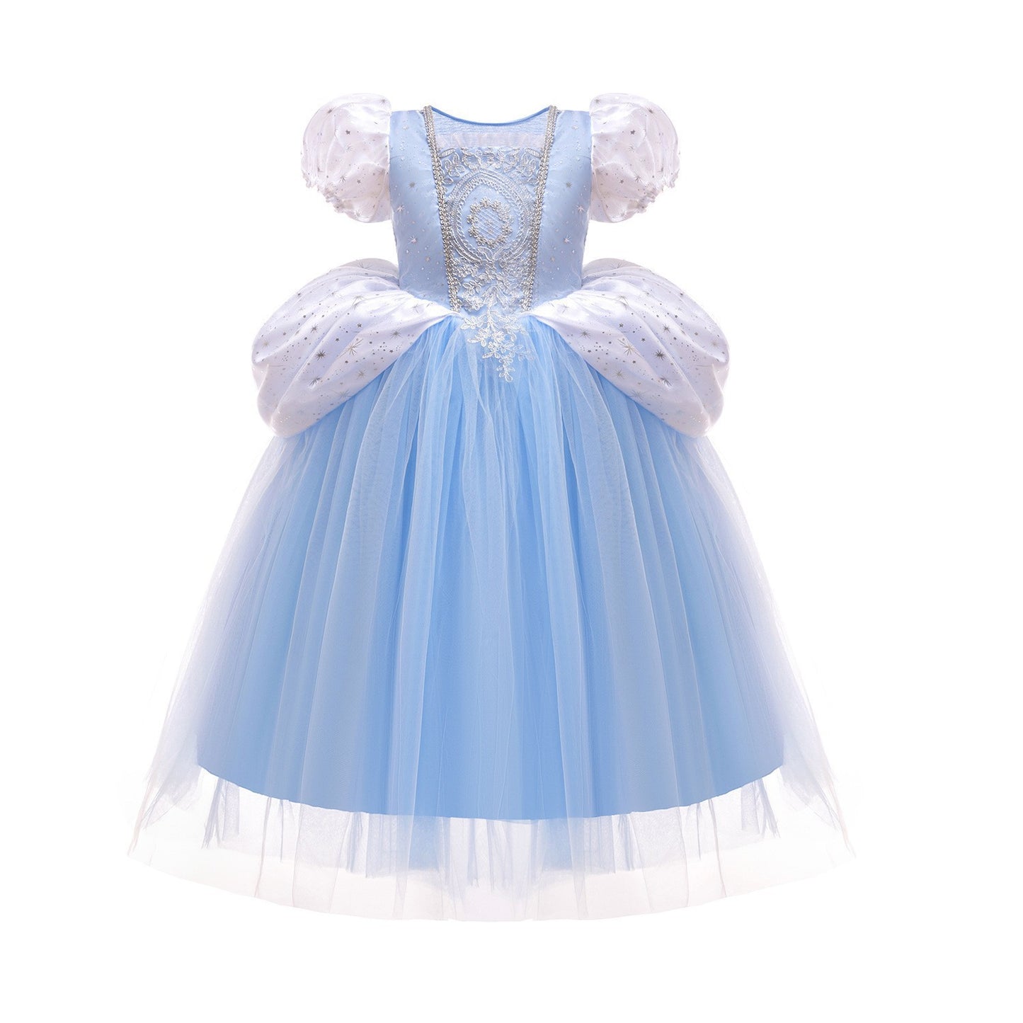 Children's Cinderella Princess Summer Frozen Puff Mesh Children's Dress