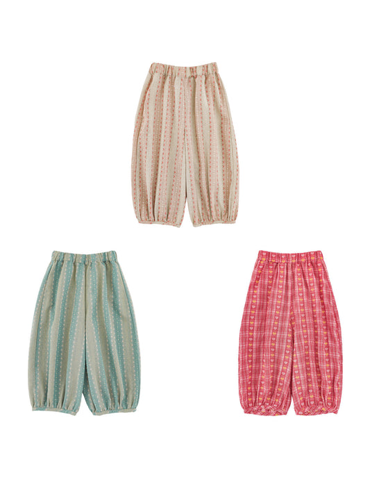 Children's Summer Jacquard Loose-fitting Knickerbockers Fashion Casual Children's Pants