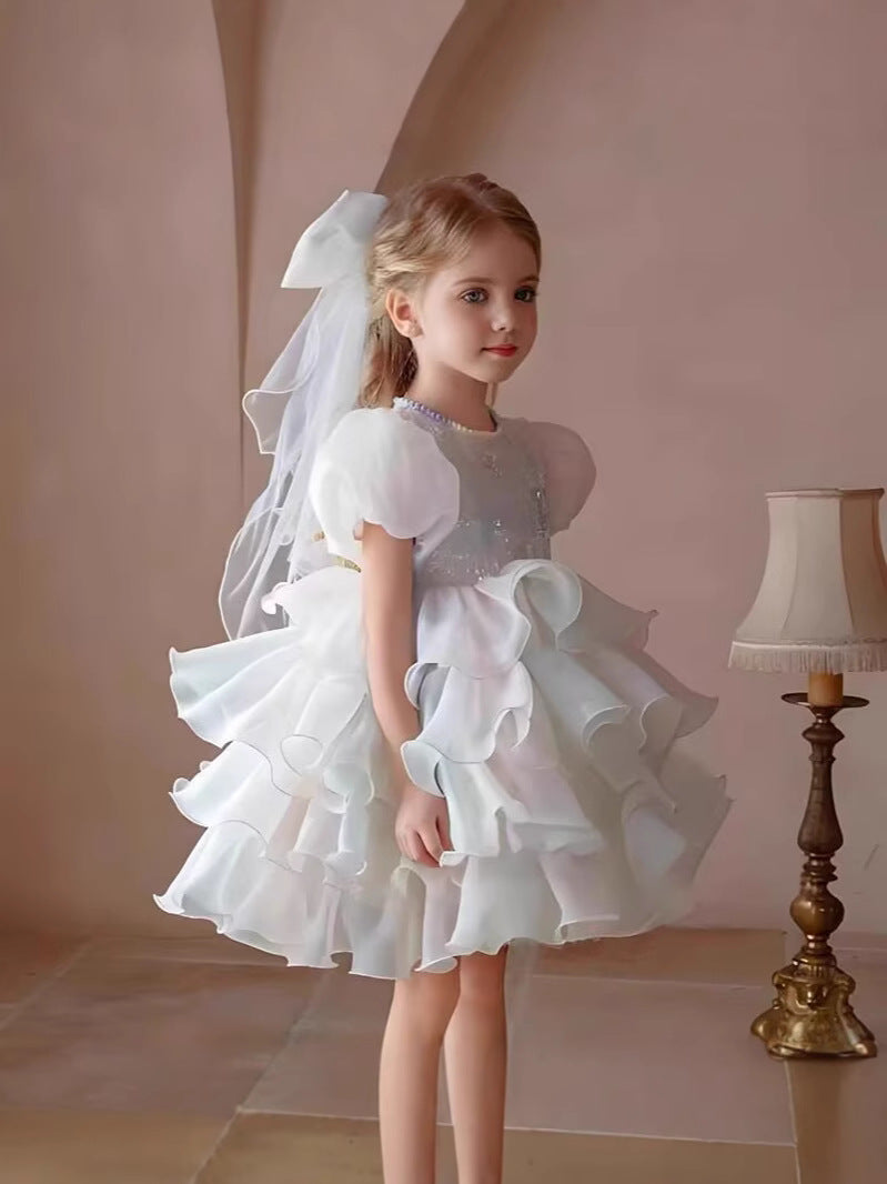Children's Summer Princess Pettiskirt Gauze Rainbow Children's Dress