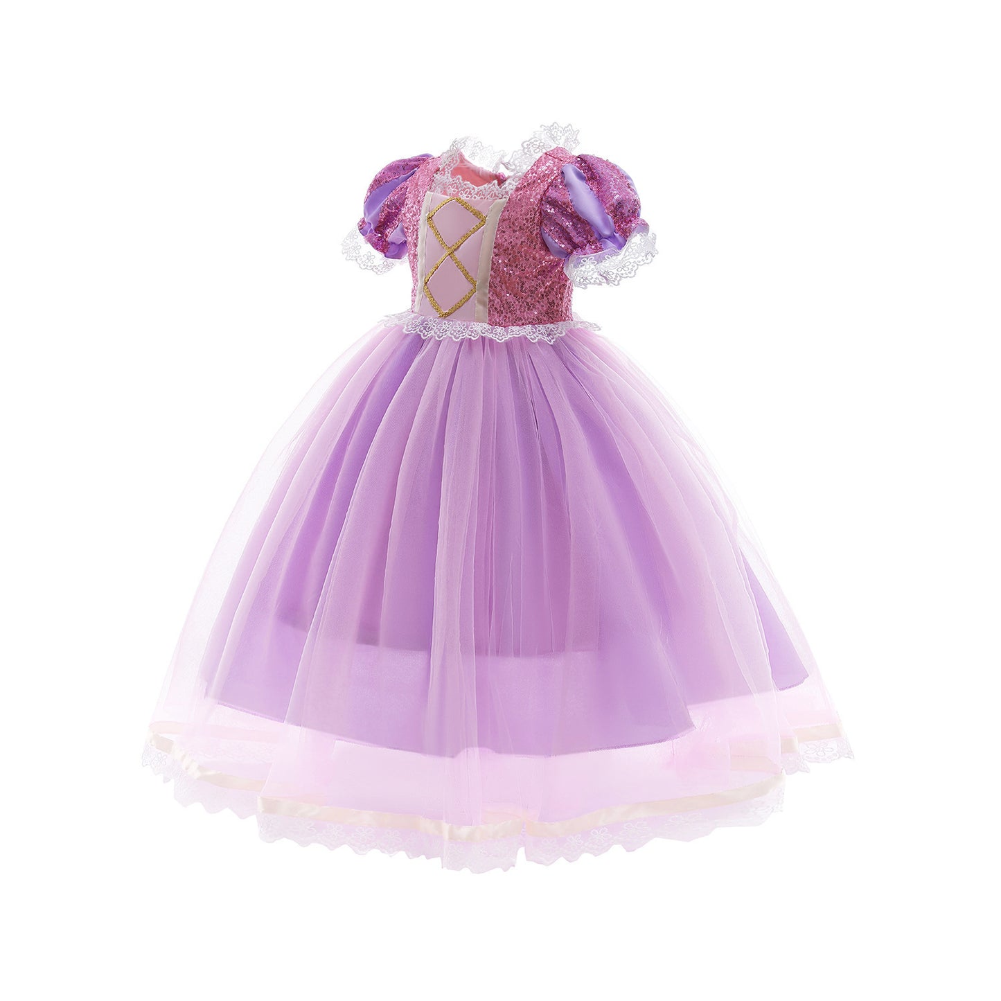 Comfortable Charming Princess Frozen Long Hair Children's Dress