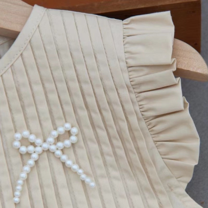Children's Organ Pleated Vest Small Shirt Middle Big Children's Suit