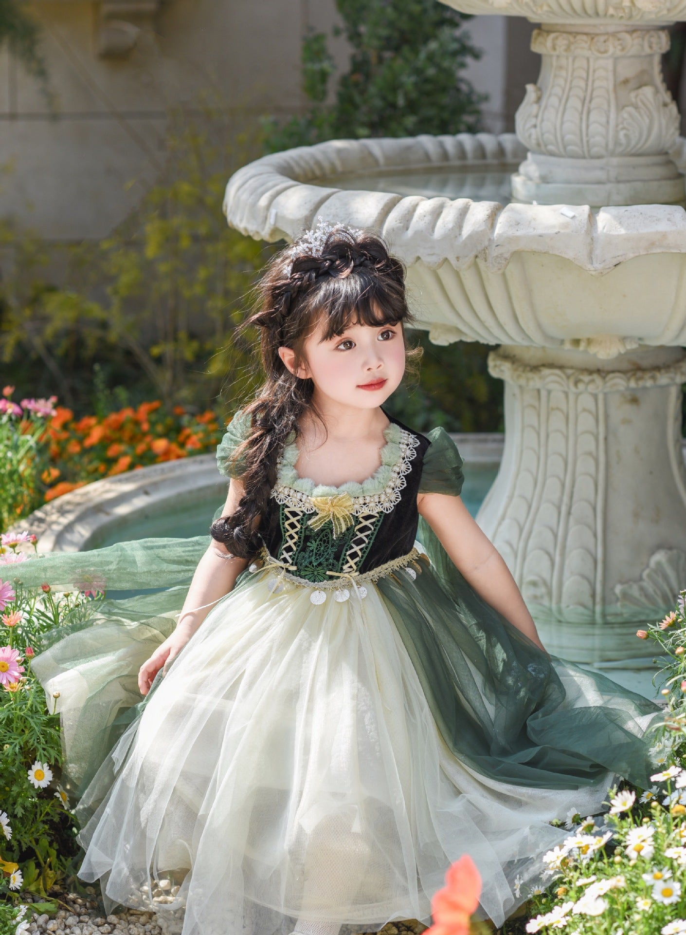 Children's Anna Birthday Princess Style Luminous Gauze Skirt Pettiskirt Children's Dress