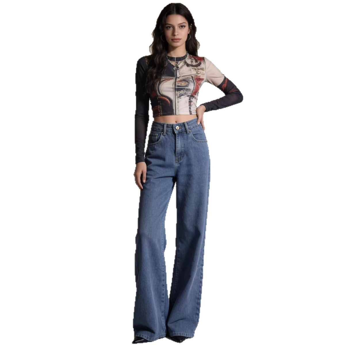 Women's Wide Leg Bow Overalls With Belt Loose-fitting Pants