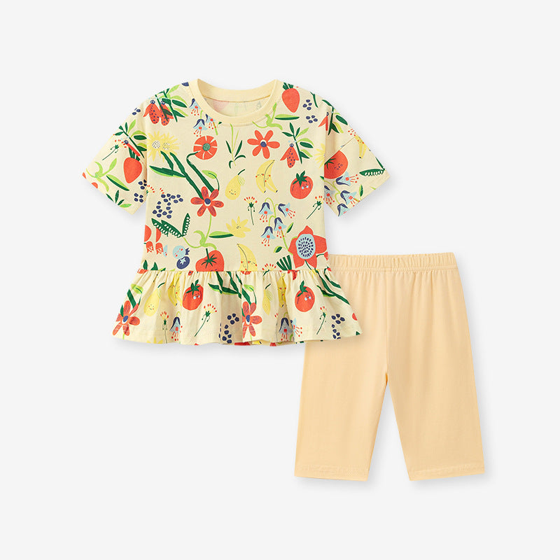 Graceful Unique Children's Pastoral Style Summer Children's Suit
