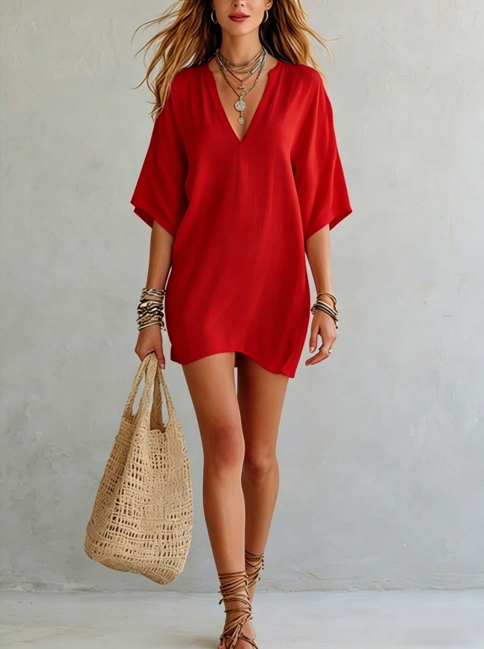 Attractive Women's Loose Casual Solid Color Skirt