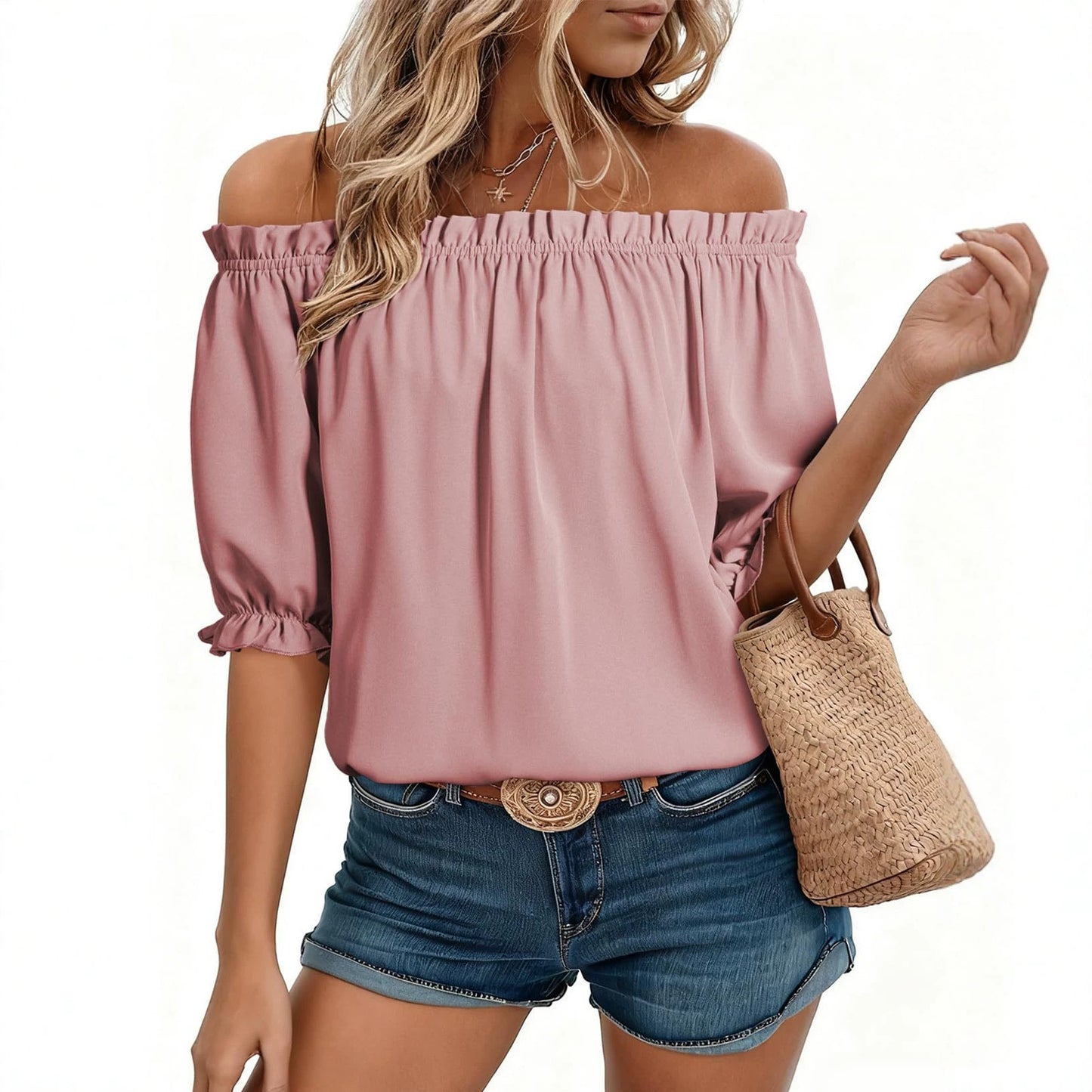 New Cool Classic Women's Ruffled Shirt Blouse