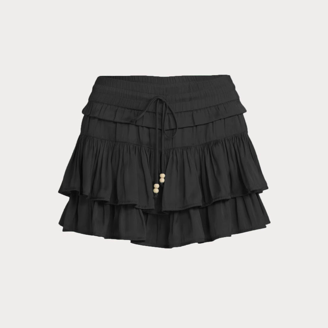 Women's Drawstring Summer High Waist Compression Skirt