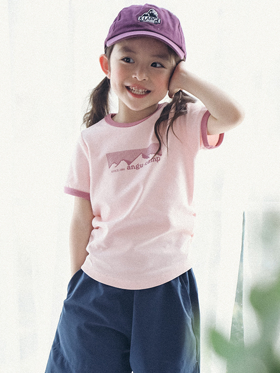 Children's Short-sleeved Clothing Slim Fit Peplum Top Children's T-shirt