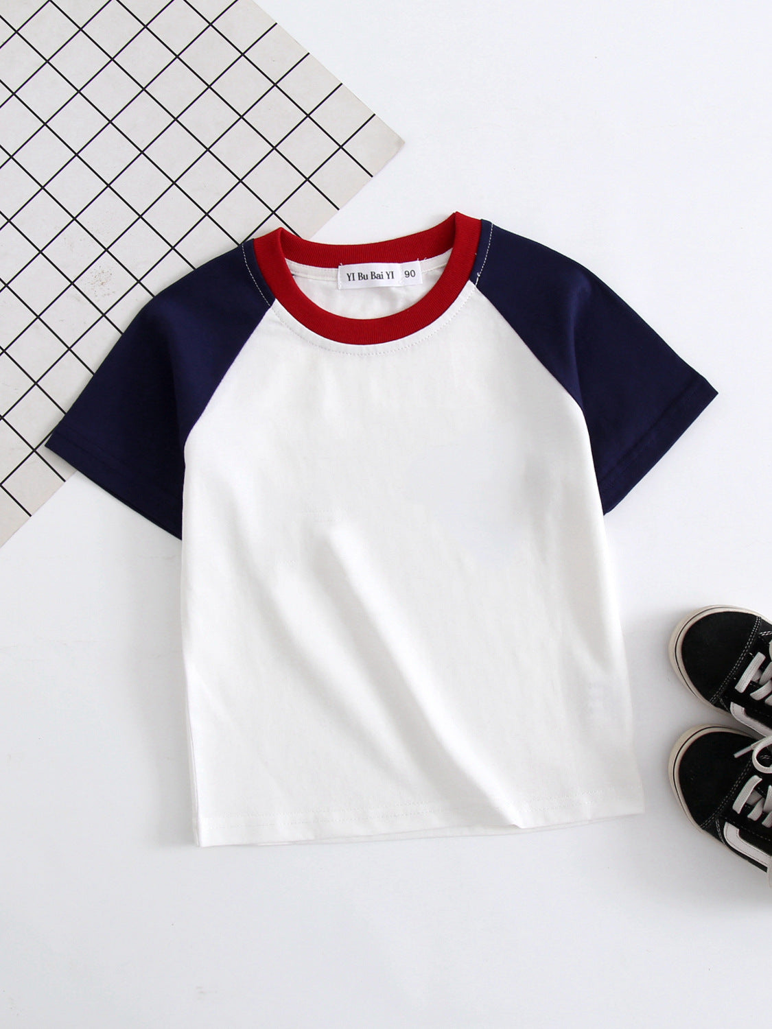 Color Short-sleeved T-shirt Suit Family Of Three Babies Pack Casual Parent-child Outfit