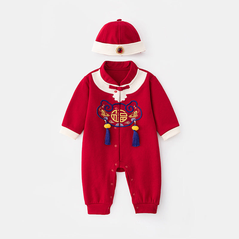 Romper Days Old One Month Banquet Festive Jumpsuit, Climbing Suit