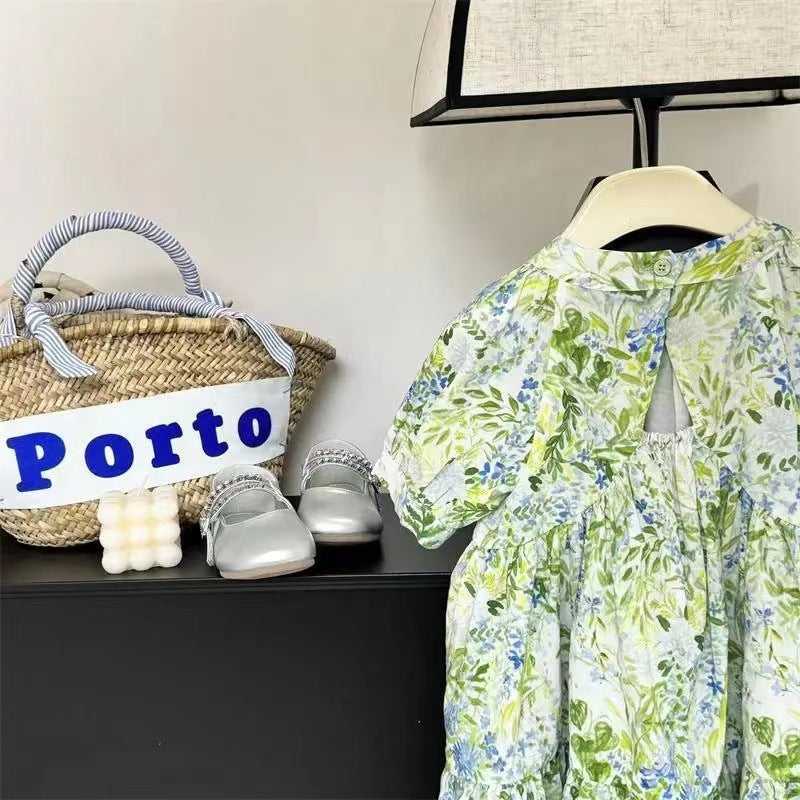 Children's Princess Summer Western Style Clothing Little Skirt Female Children's Dress