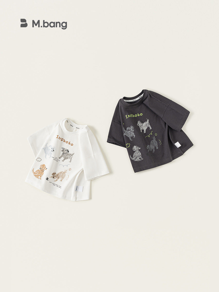 Children's Clothing Tops Summer Cartoon Printed Thin Children's T-shirt
