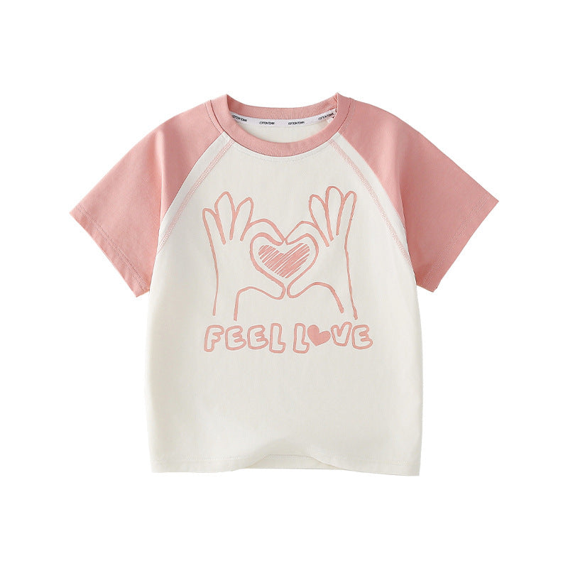 Children's Cool Cotton Hall Short-sleeved Summer Shirt Children's T-shirt