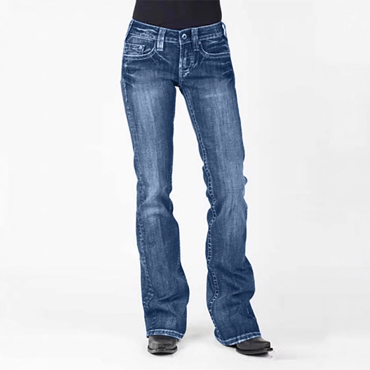 Charming Women's Embroidered Skinny Denim Trousers Women's Jeans