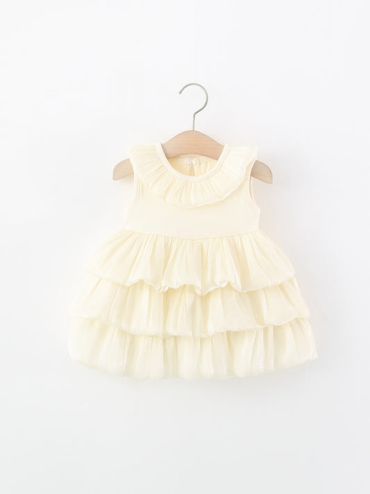 Children's Summer Twilight Gauze Jellyfish Cake Princess Vest Children's Dress