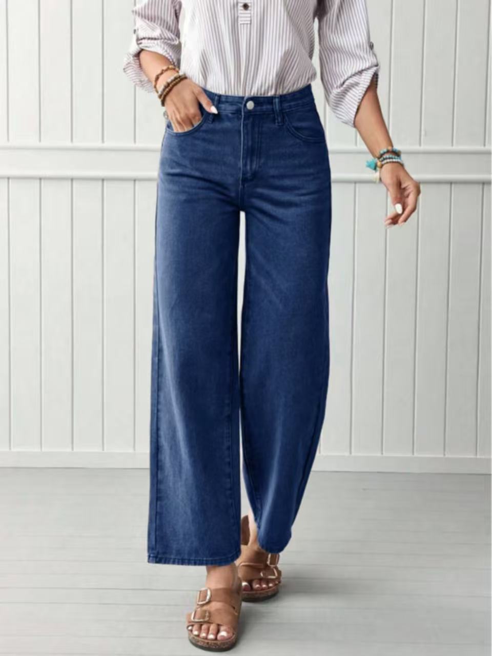 Women's Straight High-quality Denim Trousers Create Fashionable Beautiful Women's Jeans