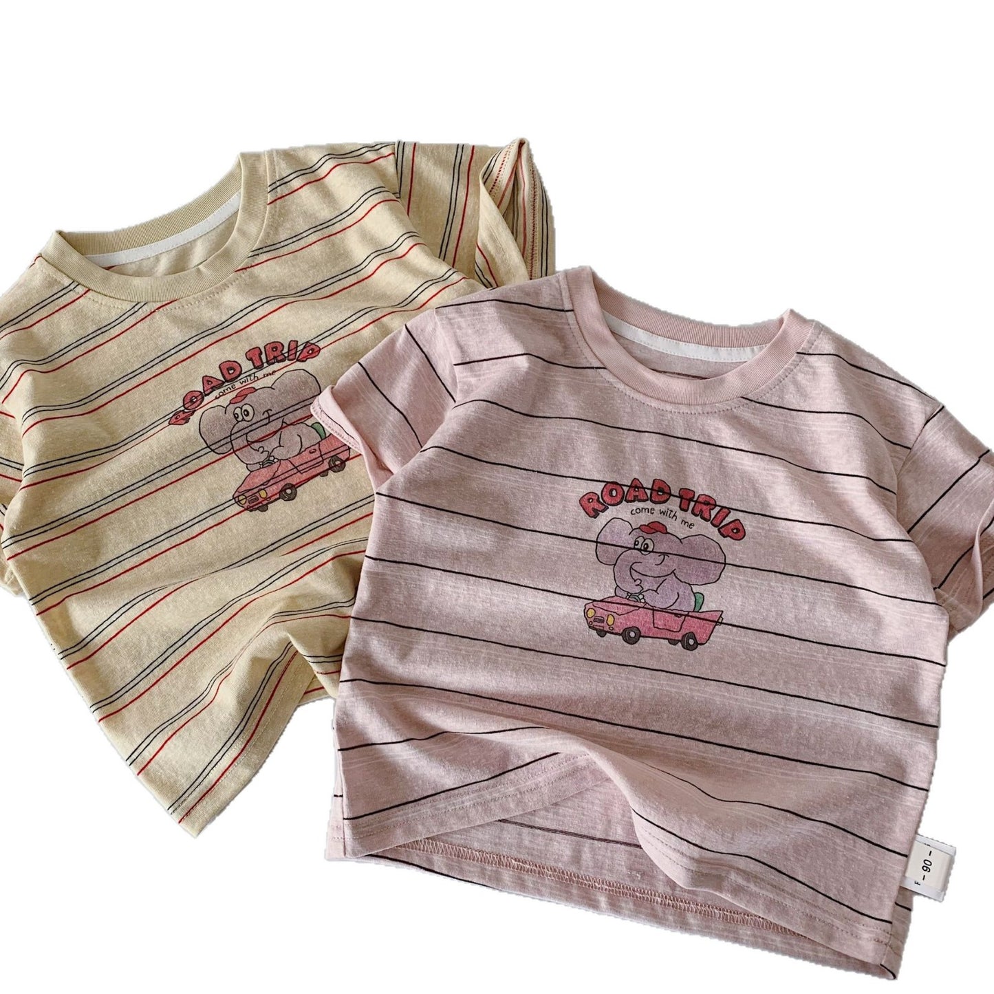 Children's Short-sleeved Summer Cartoon Printed Round Neck Pullover Children's T-shirt