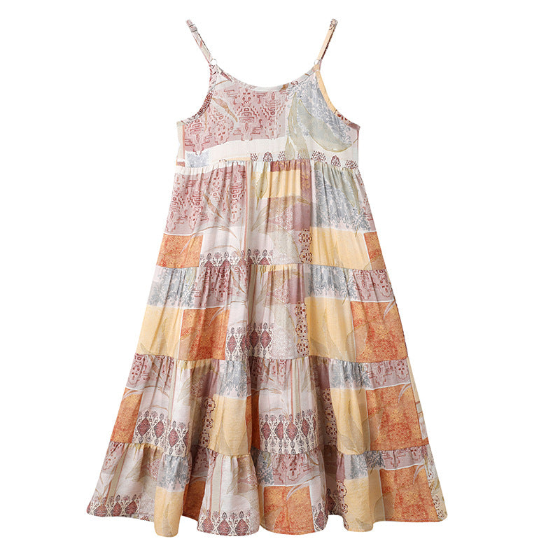 Wear Yunnan Grassland Travel Family Of Four Ethnic Style Seaside Parent-child Outfit