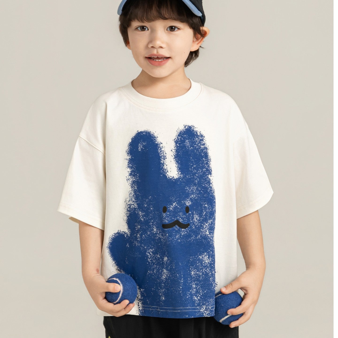 Children's Boy's Cartoon Printed Summer Rib Refreshing Casual Children's T-shirt