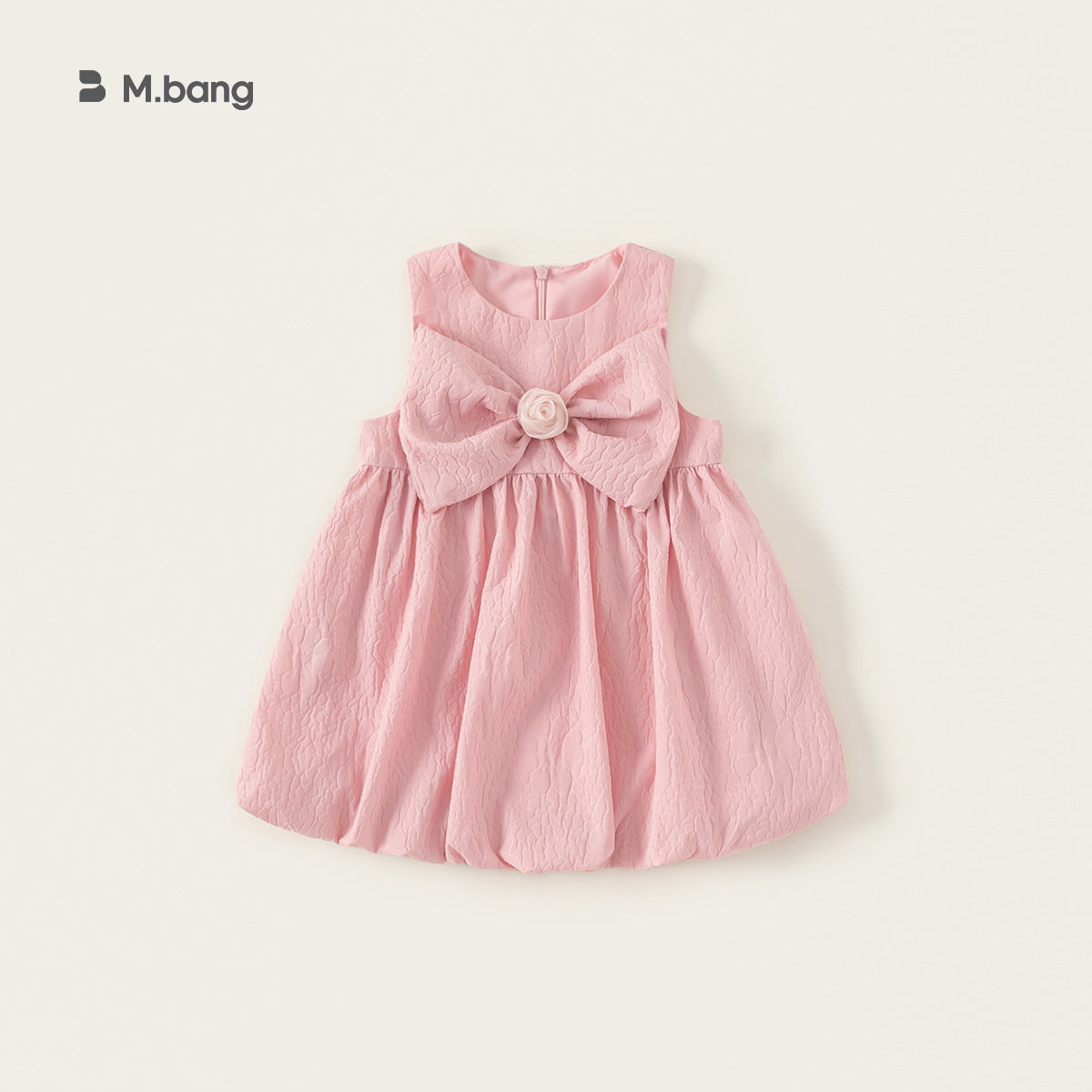 Children's Clothing Summer Solid Color Bow Sleeveless Princess Children's Dress