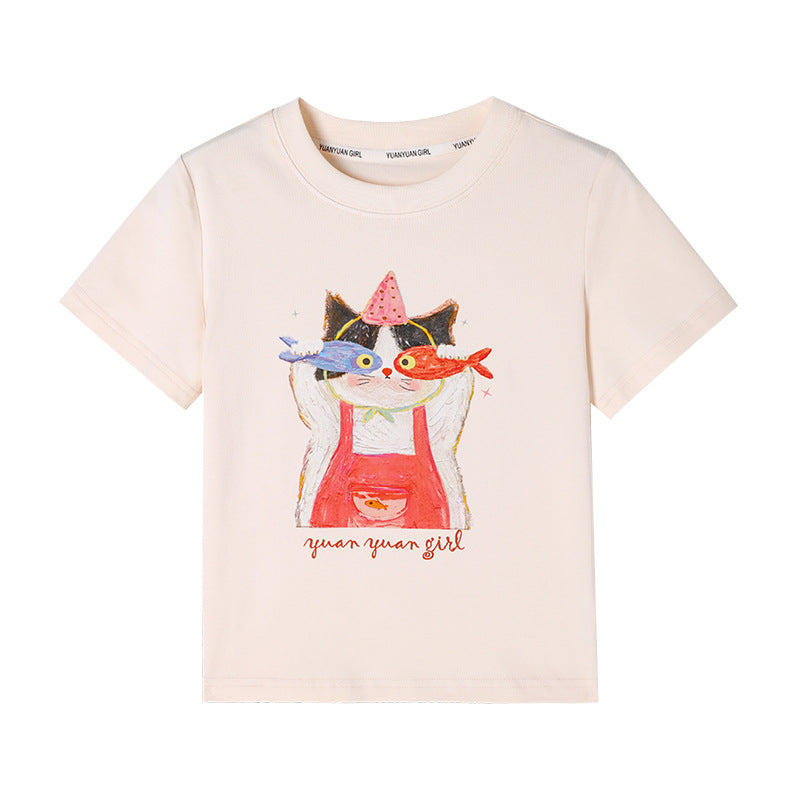 Children's Short-sleeved Cool Summer Breathable Cartoon Casual Children's T-shirt