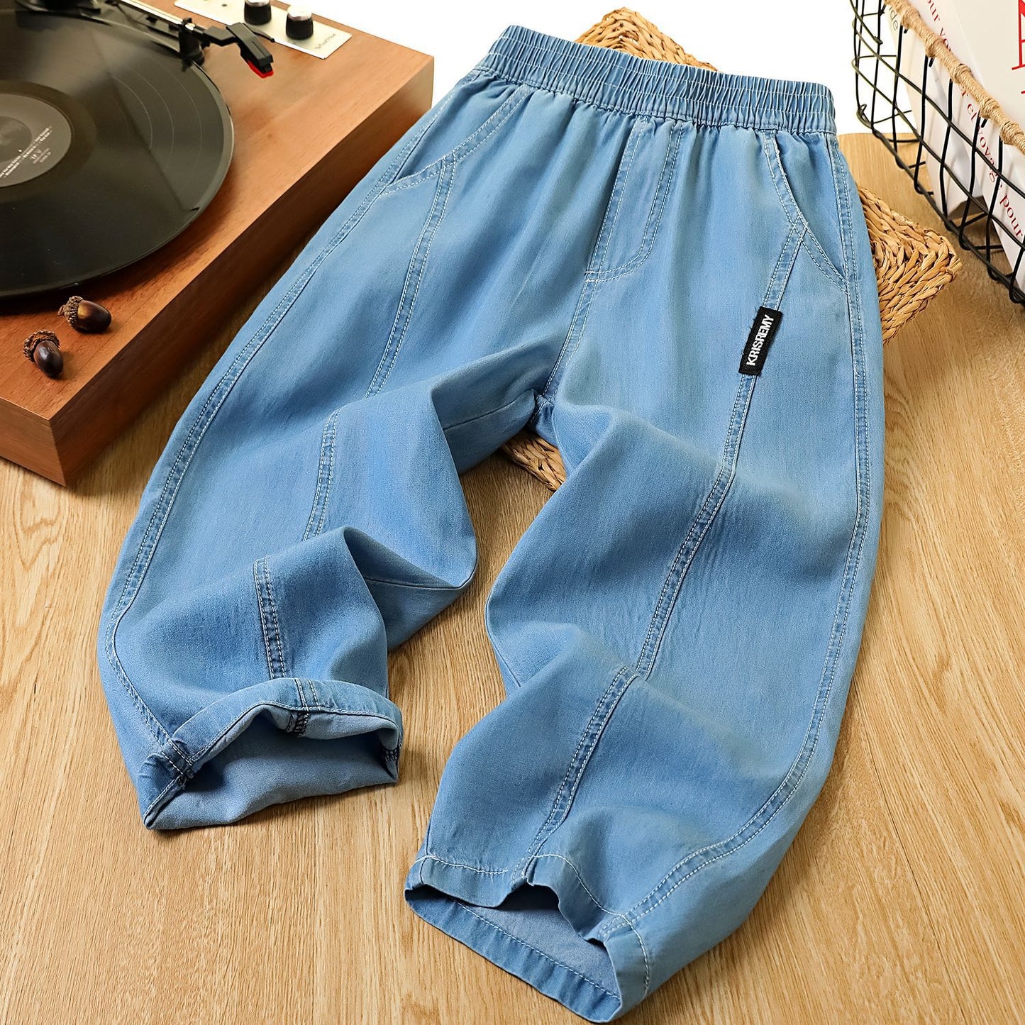 Children's Denim Trousers Medium Large Outdoor Lightweight Breathable Casual Children's Pants
