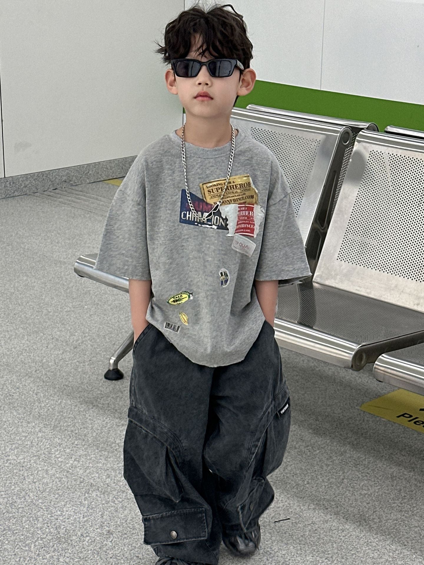 Children's Cotton Summer Short-sleeved Korean Style Top Children's T-shirt