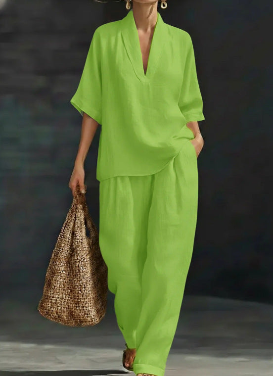 Temperament Halter Exposed Back Cool Feeling Comfortable Slimming Pants