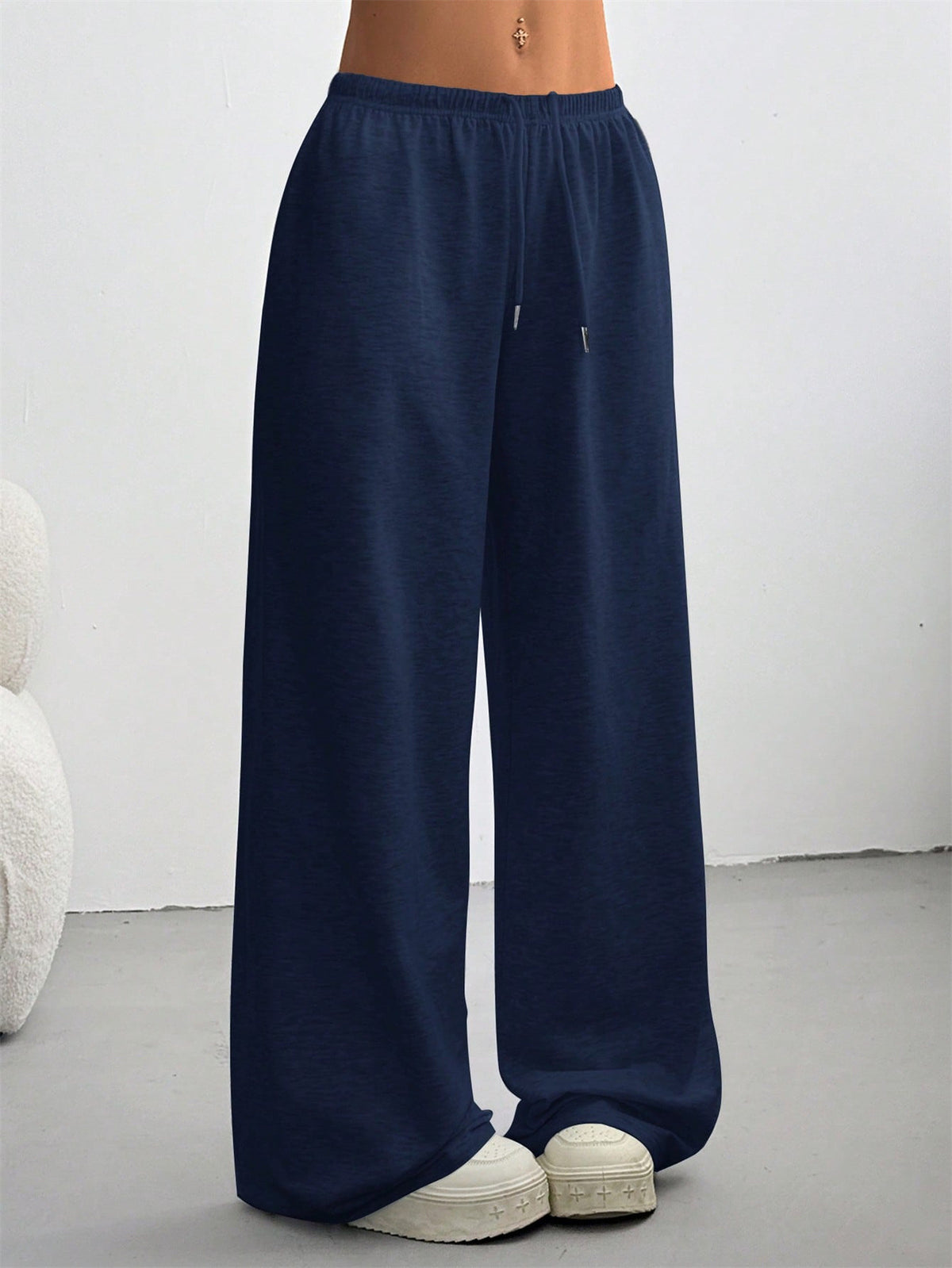 Women's Solid Color Waist Tight Draping Slimming Versatile Pants