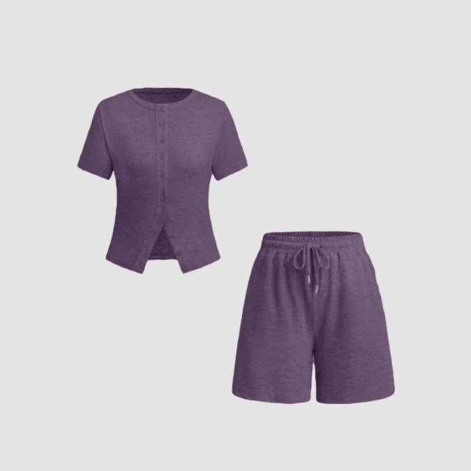 Women's Summer Short-sleeved Sexy Hot Style Fashion Casual Suit