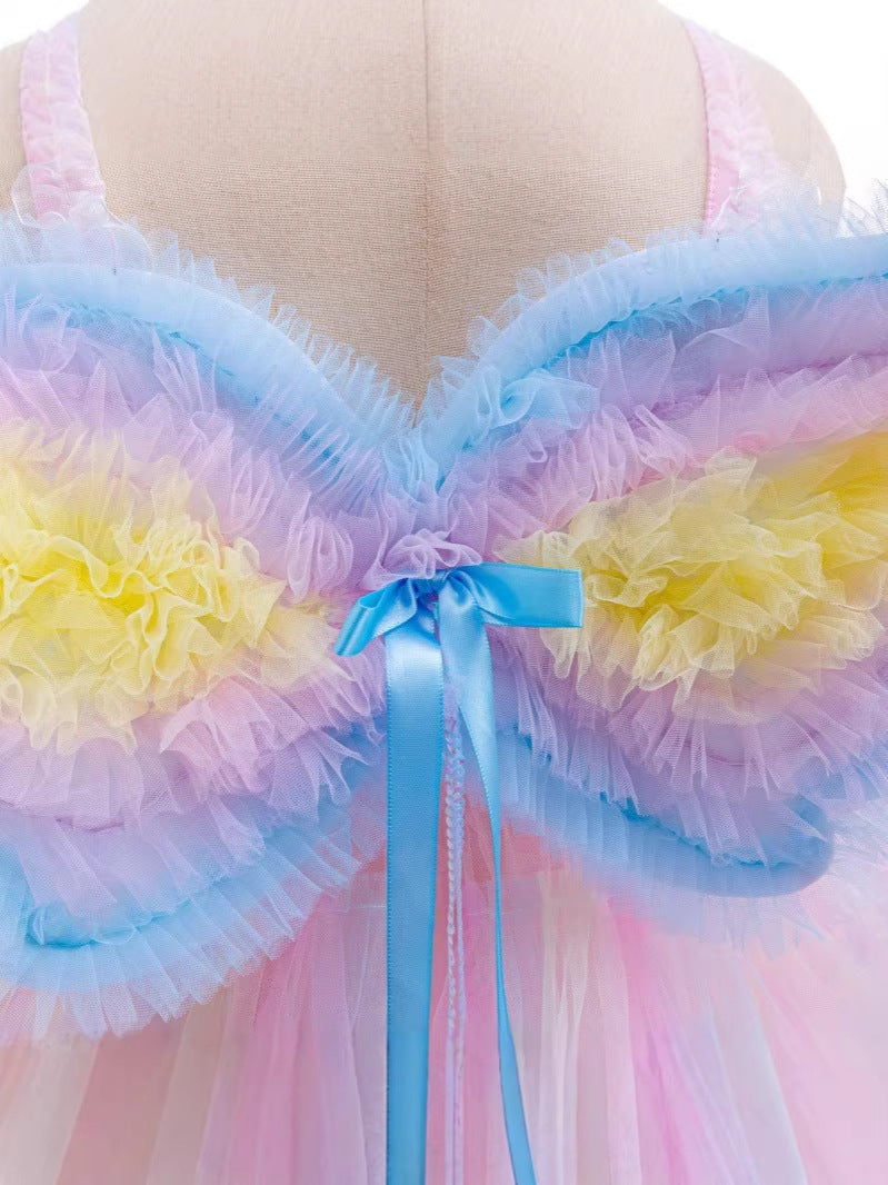 Children's Princess Summer Wings Cake Camisole Gown Children's Dress