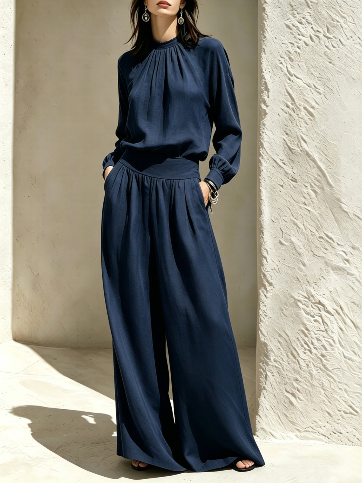 Women's Autumn High-grade Stand Collar Wear Loose Fashion Casual Suit