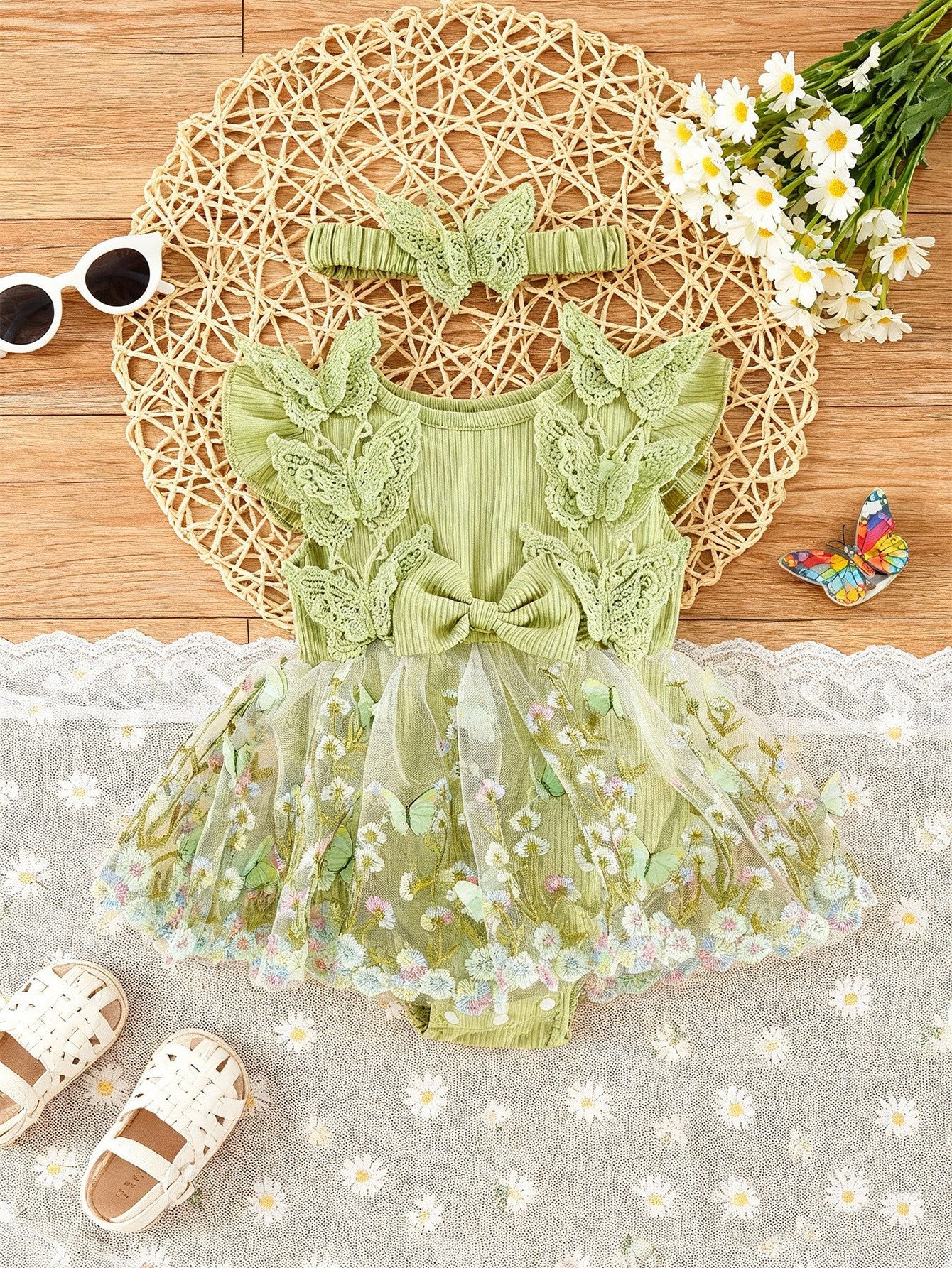 Children's Bow Mesh Summer Princess Fashionable Skirt Children's Dress