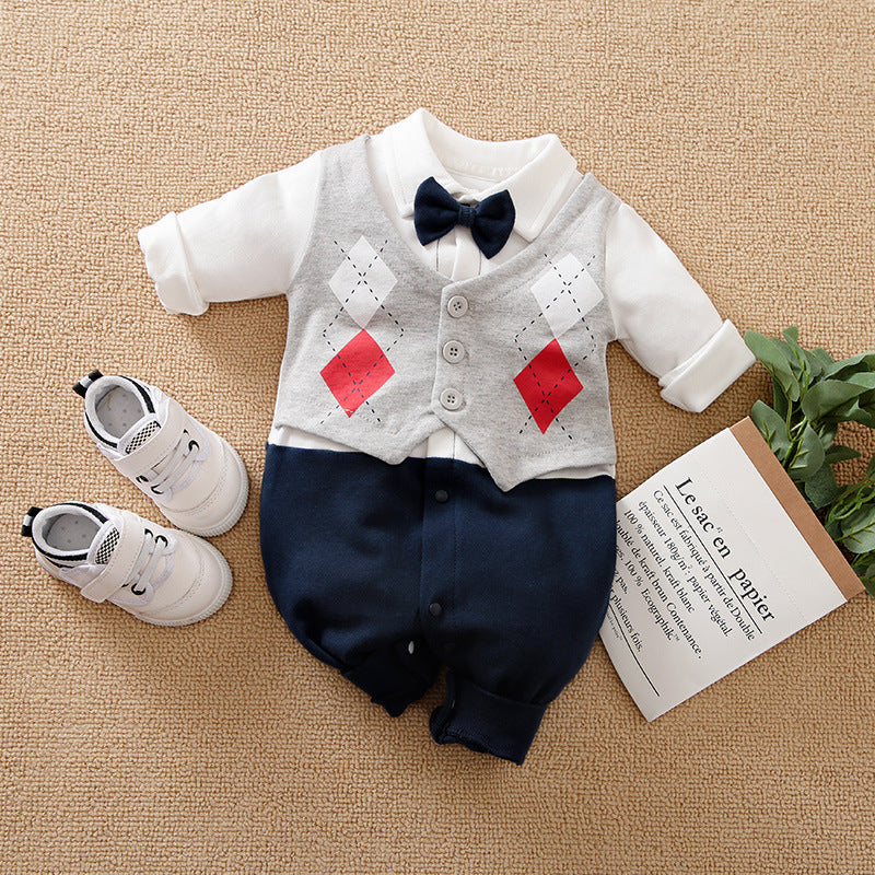 Jumpsuit Red Born Rompers Handsome Autumn Jumpsuit, Climbing Suit