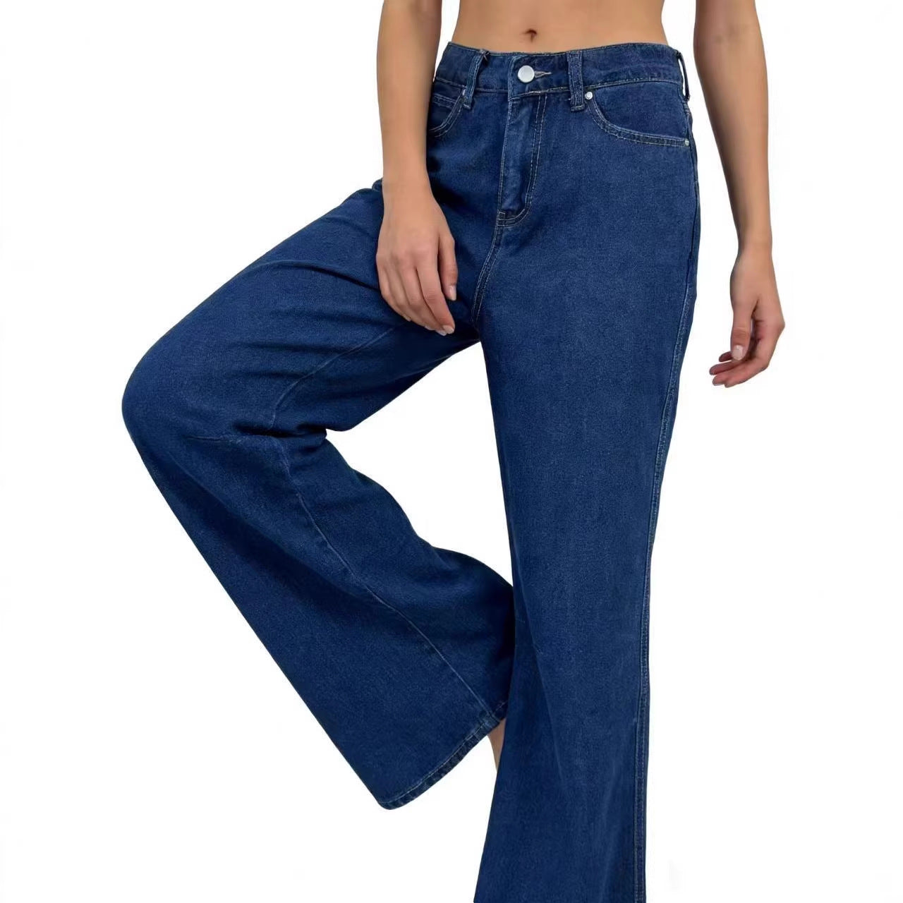 Women's Autumn Retro Washed Loose Casual High Jeans