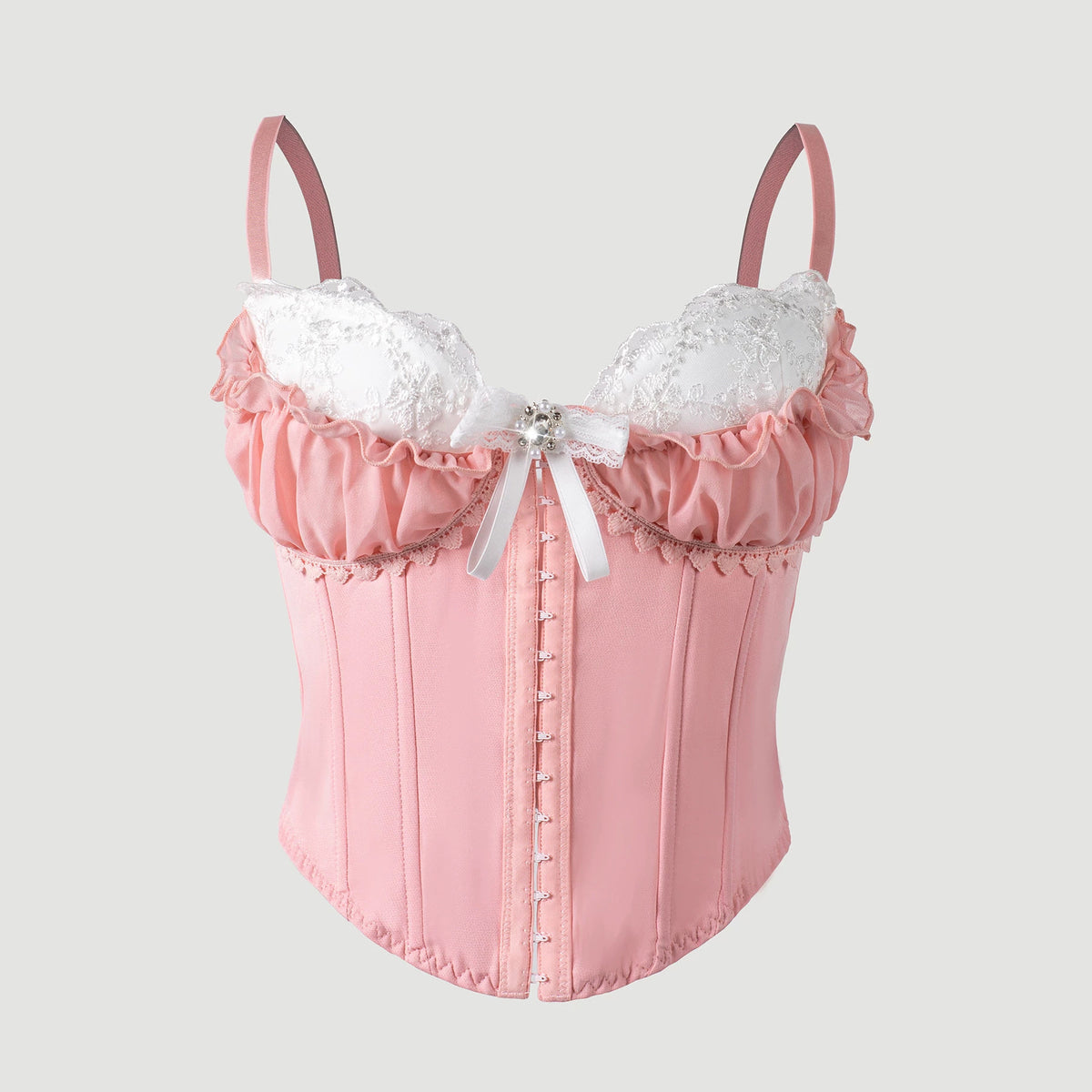 Sexy Red Stitching Lace Chest Cotton Tops