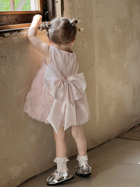 Bowknot Vest Skirt Female Style Fashionable Summer Children's Dress