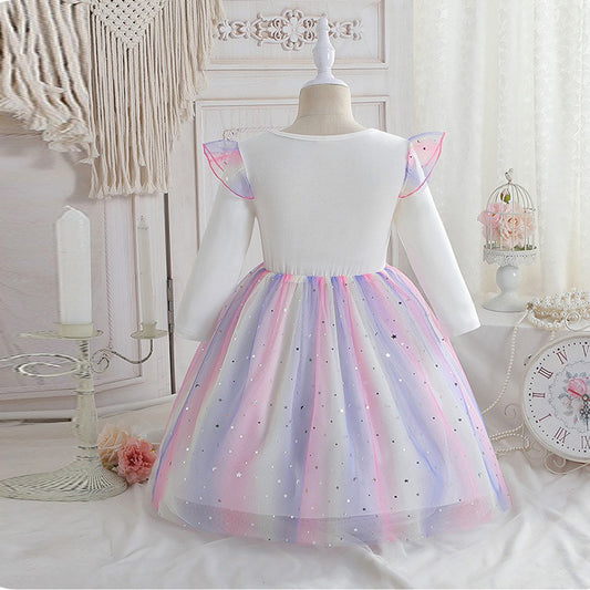 Children's Long Sleeve Clothing Princess Skirt Frozen Children's Dress